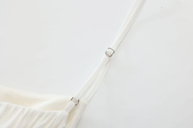 White suspender elastic Hip Wrap Skirt