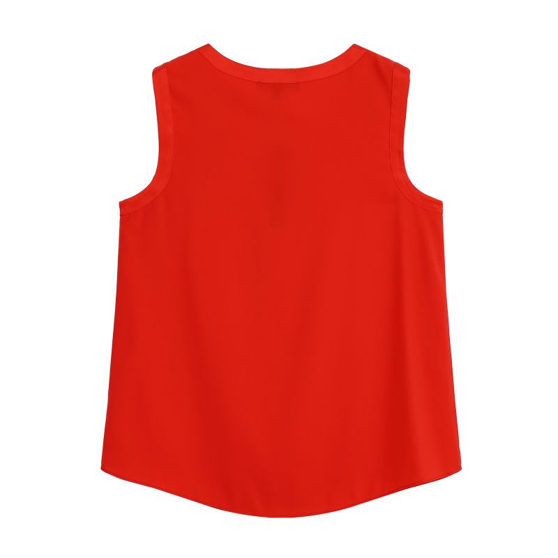 Red cotton sleeveless Sports Top