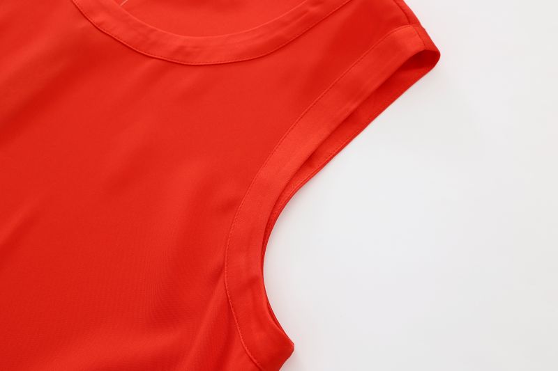 Red cotton sleeveless Sports Top