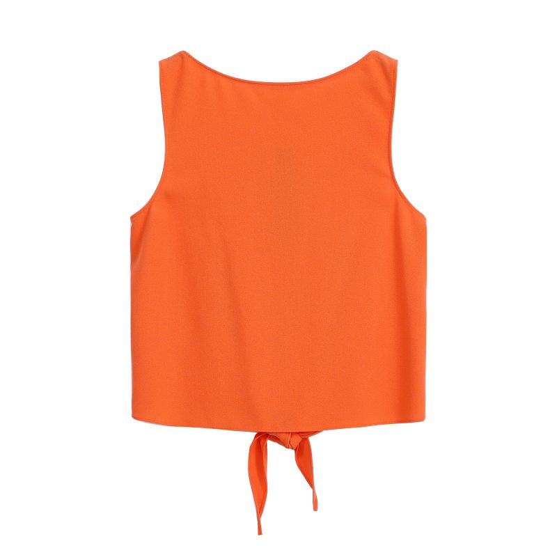 Orange sleeveless strap top