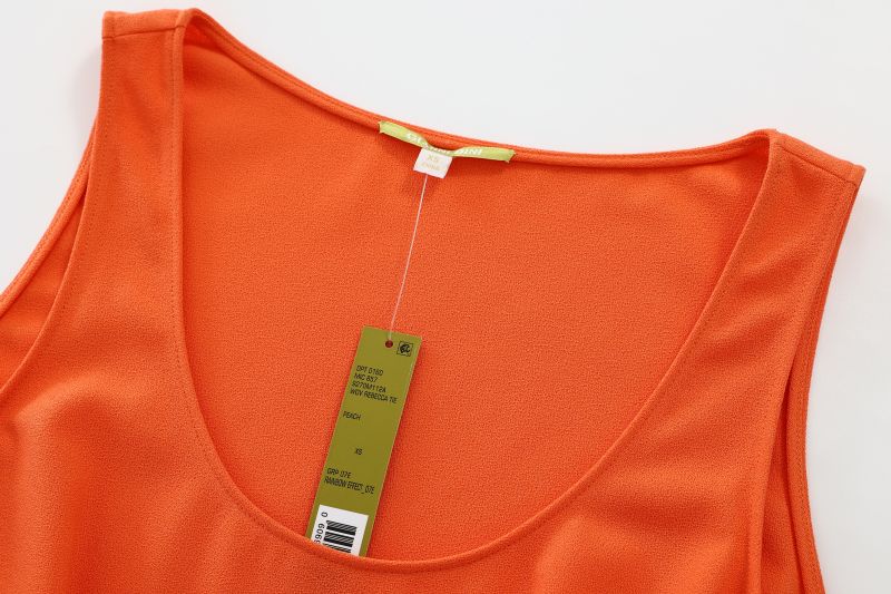 Orange sleeveless strap top