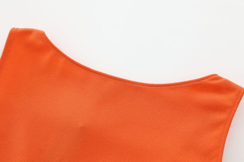 Orange sleeveless strap top