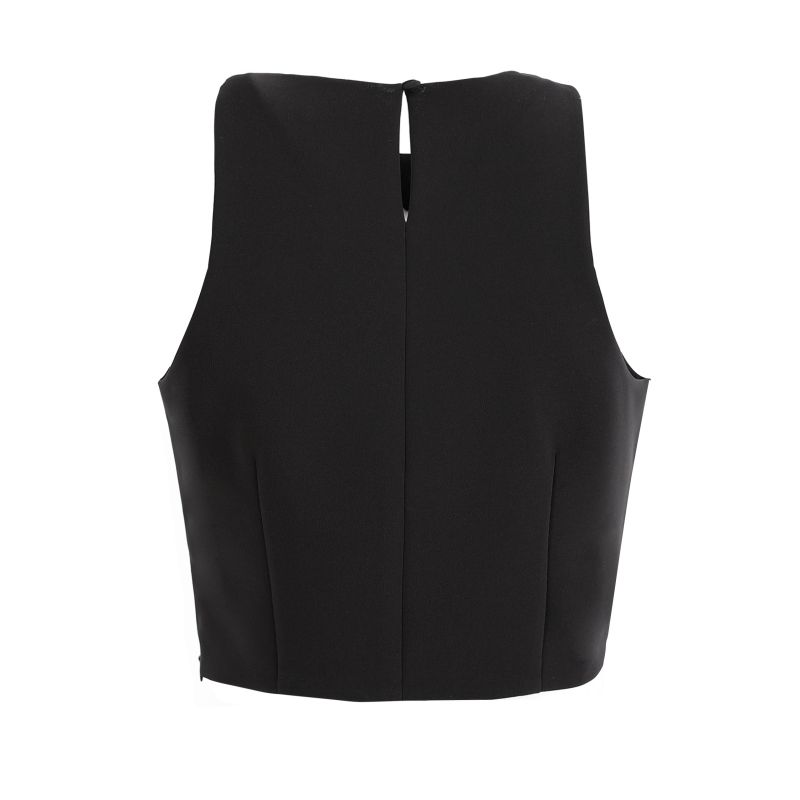 Short slim sleeveless top